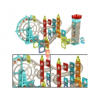 1Mcz KX4772 Kuličková dráha, magnetická a svítící, 118 ks vícebarevné (multicolor)